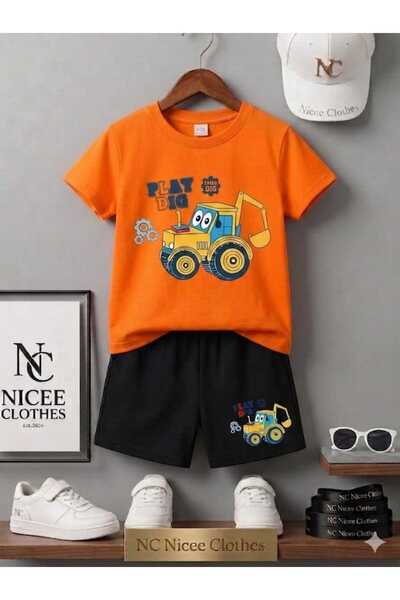 NC Nicee Clothes Tricou și pantaloni scurți de vară pentru copii, unisex (imp...