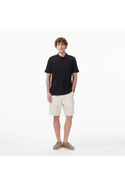 Nautica Erkek Krem Regular Fit Keten Şort