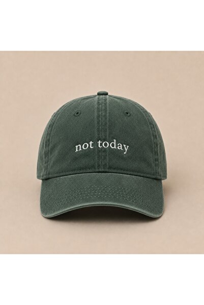 WeavedCo Custom Design Embroidery: Minimal "Not Today" (Not Today) Embroidere...