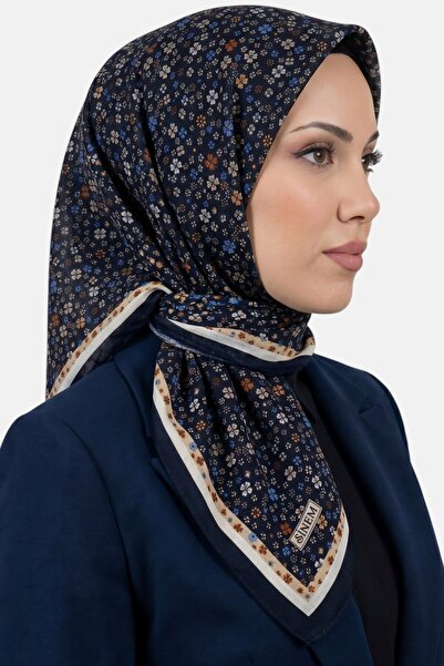 hadiora Women's Navy Blue Floral Patterned Stitched Writing Pad