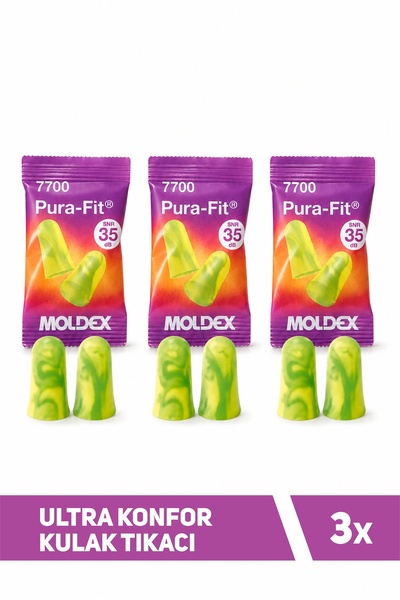MOLDEX Ultra Konforlu Uyku ve Gürültü Önleyici 7700 Pura-Fit Kulak Tıkacı - 3...