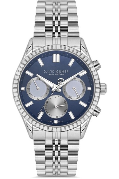 DAVID GUNER Dg-9128Ga-A3 Functions Active Calendar 3 Atm Water Resistant Meta...