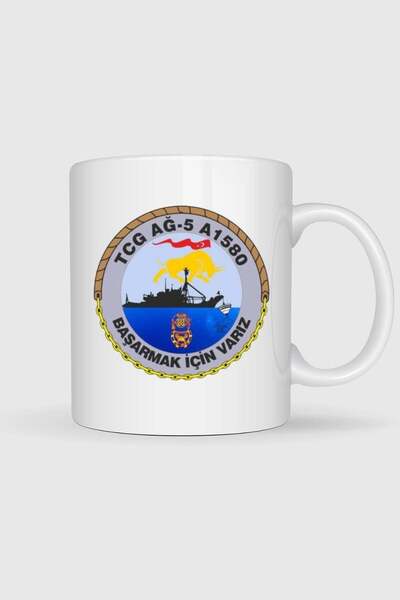 Bahriyeli Collection كوب مطبوع عليه شعار Tcg Ağ-5