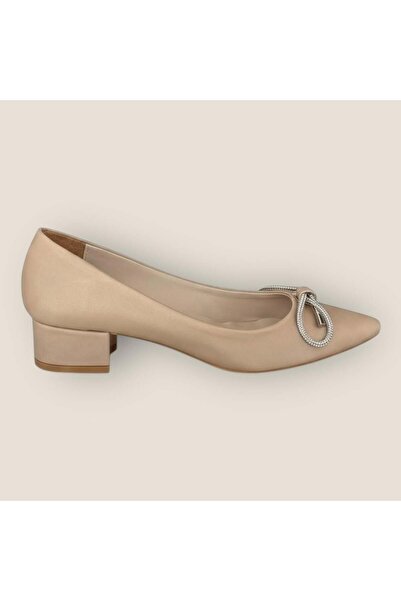 Hayati Arman Women's Bow Detailed Heeled Ballerina Shoes