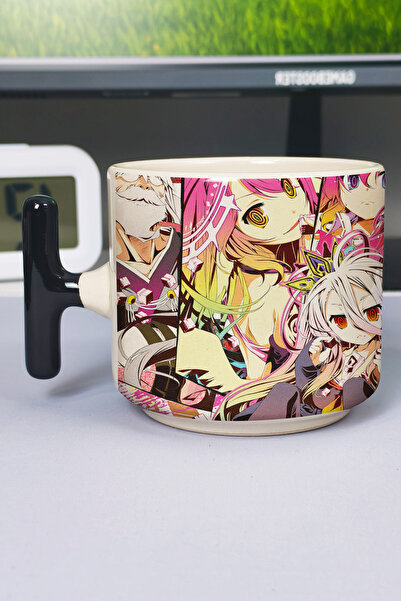 ZipZap كوب سيراميك فاخر مطبوع عليه رسومات أنمي No Game No Life (قطعة واحدة) ع...