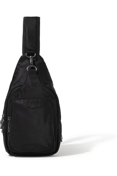 Baggallini Central Park Sling 12"x7" Crossbody Bag W/Convertible Adjustable S...