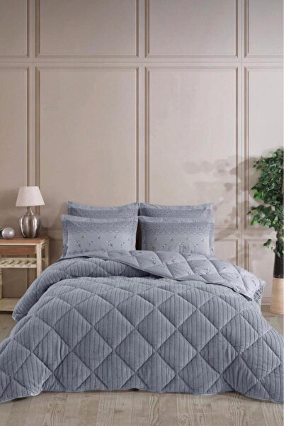 Çeyiz Diyarı Set de dormit Wellsoft Jacquard 4 piese, dublu, gri