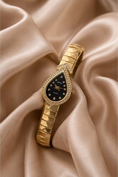 İnogge Verogin Noir Gold – Black Drop Dial Stone Framed Premium Women's Wrist...