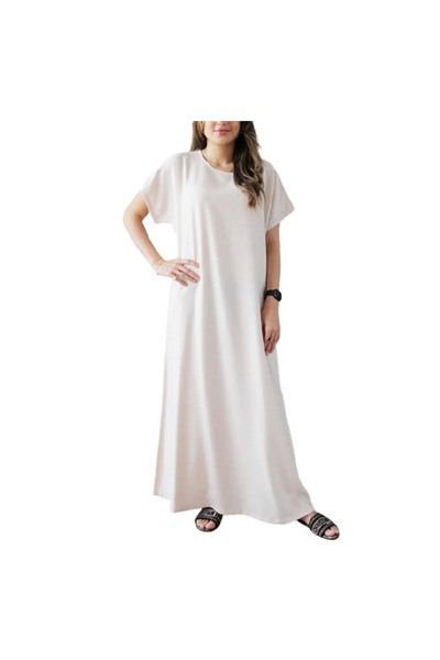 Generic Women's Premium Nida Fabric Abaya Inner Dress | Modest Maxi Dress | S...