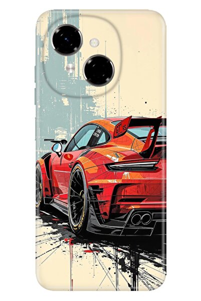TECNO Spark Go 1 Kılıf Car 911 Car Temalı Desenli Darbe Emici Silikon