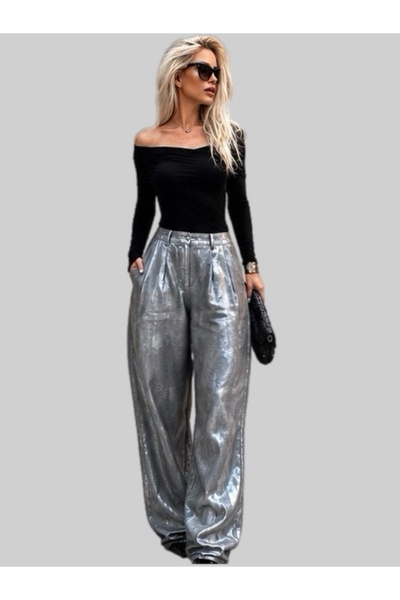 Rocky girl RG 210 Gümüş Varak baskı denim