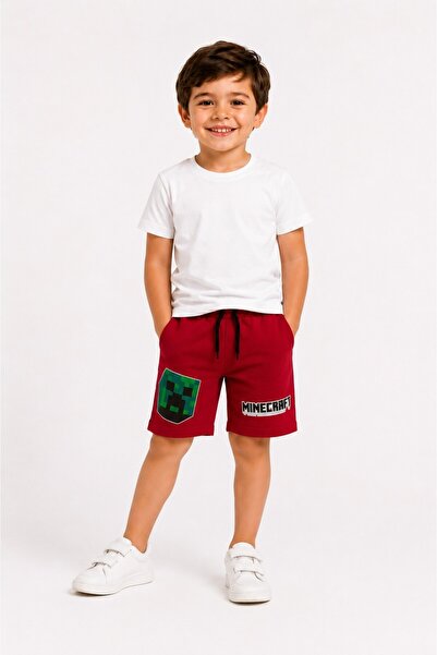 BY SOLANA KİDS By Solona 6606-26 Boys' Printed Shorts with Pockets, Lace-Up E...