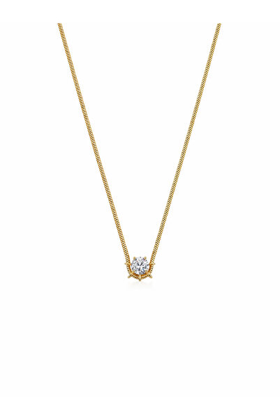 Sade Accessory Yuvarlak Kesim Taşlı Kolye