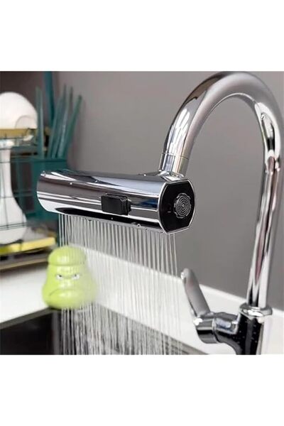 The Bros 4-in-1 Faucet Sprayer Attachment, Rotatable Sink Tap Extender with R...