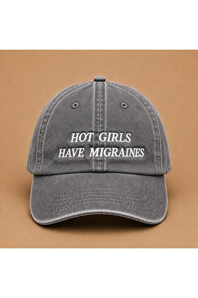 WeavedCo Hot Girls Have Migraines Written Vintage Hat
