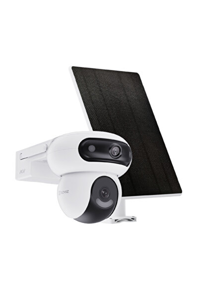 EZVIZ Cameră IP PT cu lentilă dublă de 4MP + panou solar de 8W, Wi-Fi6, bater...