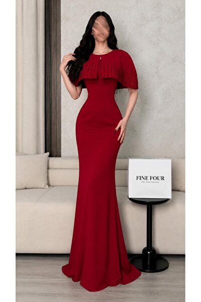 Fine Four Barbie Taffeta Fabric Evening Dress, Hand-Beaded Embroidery