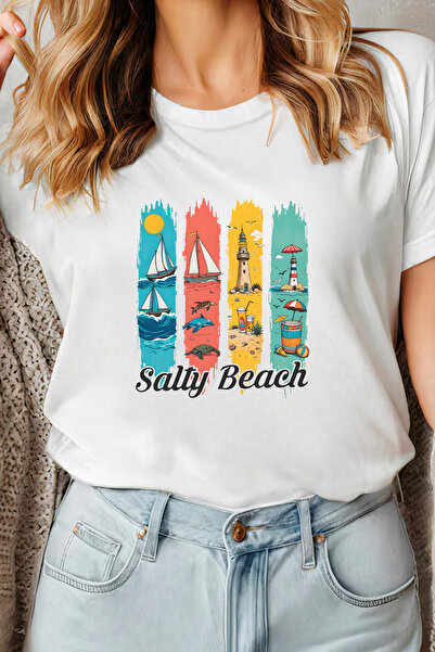 Sarah's Boutique Women's T-shirt – 100% cotton – Coastal Panels