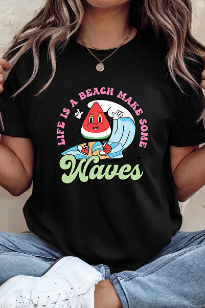 Sarah's Boutique Women's T-shirt – 100% cotton – Make Waves