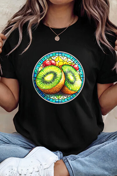 Sarah's Boutique Women's T-shirt – 100% cotton – Stained Kiwi