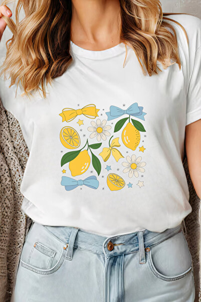 Sarah's Boutique Women's T-shirt – 100% cotton – Lemon Daisy