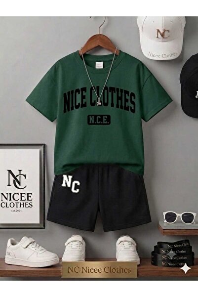 NC Nicee Clothes LETNJA DEČJA MAJICA I KRATKE HLAČE UNISEKS (CRNA NICECLOTHES...