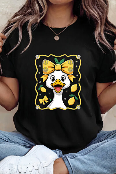 Sarah's Boutique Women's T-shirt – 100% cotton – Happy Duck