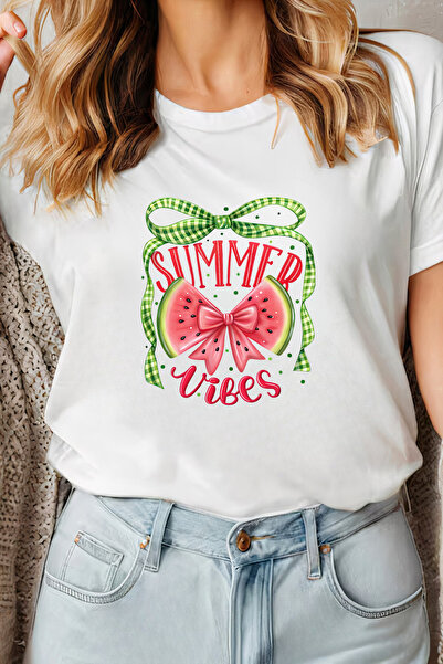 Sarah's Boutique Women's T-shirt – 100% cotton – Watermelon Bow
