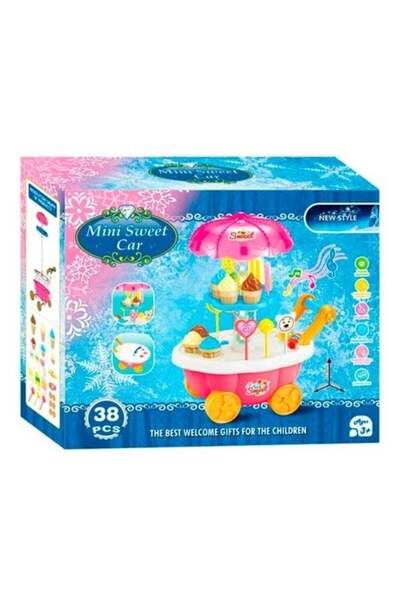 Generic Sweet 38Pcs Ice-Cream Shop Cart With Music And LED Lights