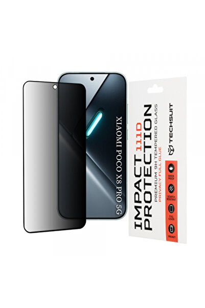 Techsuit Folie de protectie Ecran Privacy pentru Xiaomi Poco X8 Pro, Sticla S...