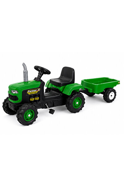 15111 Farmer II Pedallı Traktör ve Römorklu Çocuk Aracı 36 Ay+ Yeşil