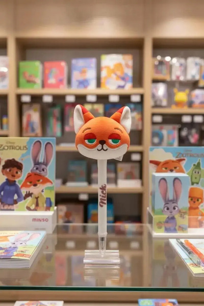 Miniso قلم حبر جاف بتصميم ديزني زوتروبوليس المرخص مع شخصيات محشوة - منتج قرطا...