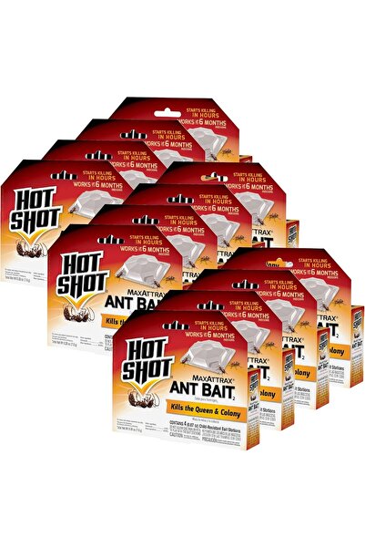HotShot طعم النمل هوت شوت ماكس أتراكس، 4 قطع، 12 عبوة