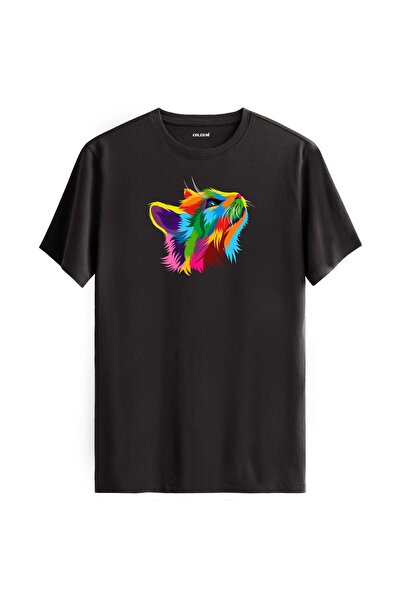 Colermi Colorful Pixie Cat Printed T-Shirt