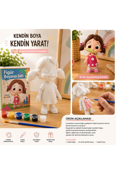 3D Figür Boyama Seti (Niloya Tarzı)
