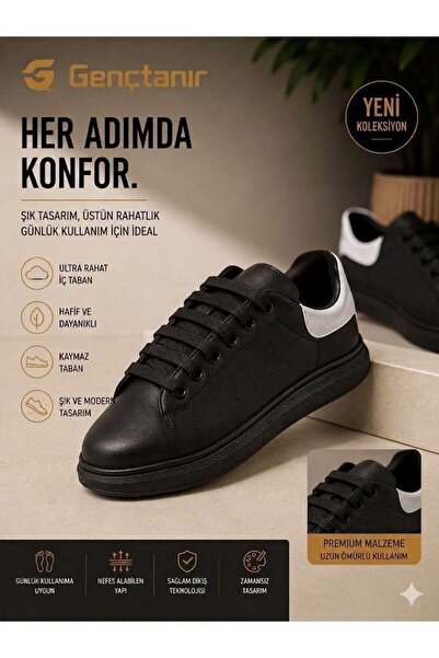 GENCTANİR SHOES Men's Sneaker Lace-Up Shoes