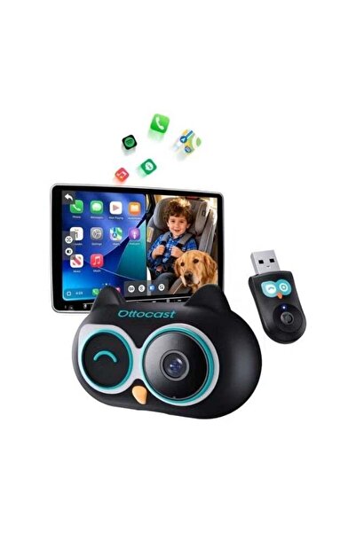 Ottocast Wireless CarPlay Adapter with Baby Monitor Rear Seat Camera