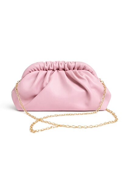 Eluna Ροζ Τσάντα Clutch με Χρυσή Αλυσίδα – Κομψό Τσαντάκι