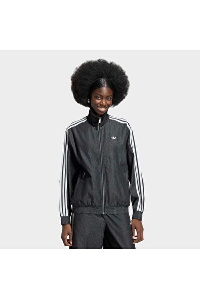 adidas Originals Summer Glow Firebird Women's Black Jean Jacket (Kw8758)