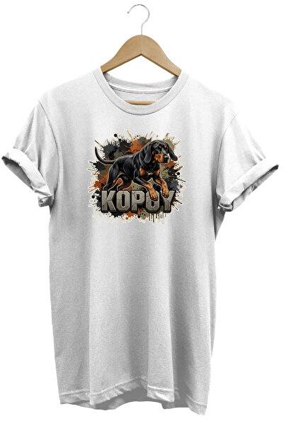 WİDİ Unisex Kopoy Printed T-Shirt - Hunter Dogs Series Crew Neck Cotton T-Shirt