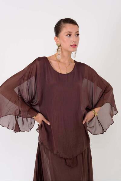 Park Moda Silk Dress with Tie Back (Available in Sizes 34-46)
