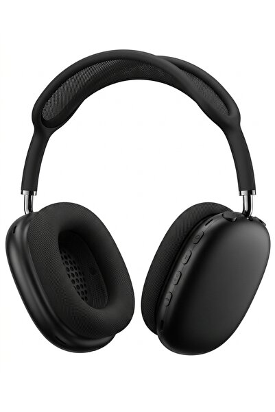 PİYATECH P9 Kablosuz Bluetooth Kulak Üstü Kulaklık Gümüş Gri - Mikrofonlu Akt...