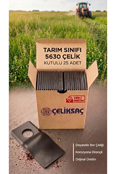 ÇELİKSAÇ Orijinal Tamburlu Çayır Biçme Bıçağı - 25 Adet 3mm 5630 Bor Çeliği