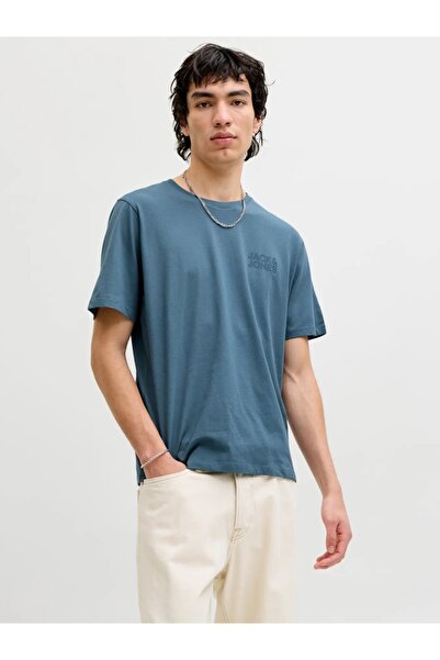 Jack & Jones Simple T-Shirt for Men, 100% Cotton, Regular Fit, JJECORP, Dark ...