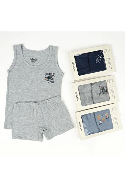 Katamino 3-8 Years Old Boy's Space Printed Athlete Boxer Set