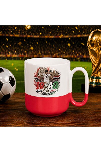 Bk Gift Iraq Fan Themed 2026 World Cup Designed Red Joyful Trophy Cup