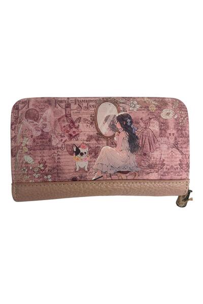 Sweet Candy Synthetic wallet for women with sweet doll design, flap, zipper a...