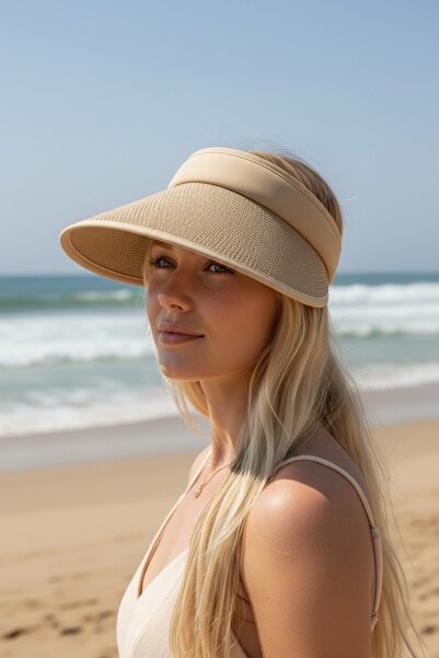 Aware Time Uv Protection Visor Straw Beach Tennis Hat