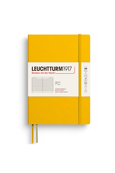 Leuchtturm A5 Dictation Notebook with Flexible Cover Yellow Sunflower