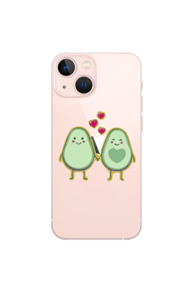 Other Apple iPhone 13 Avocados Transparent Silicone TPU Θήκη